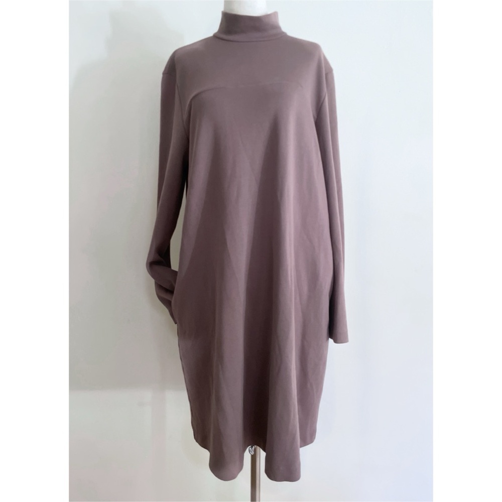 EUC MAX MARA MaxMara Leisure Mockneck Cotton Jersey Long Sleeves Midi Dress L​​​